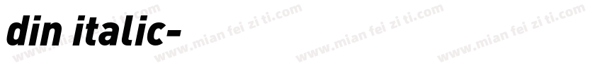 din italic字体转换